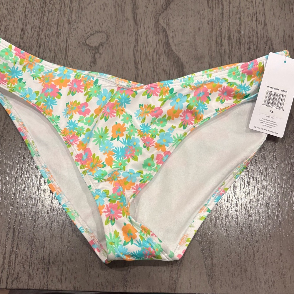 * NWT Hurley Multicolor Floral bikini bottom XL
